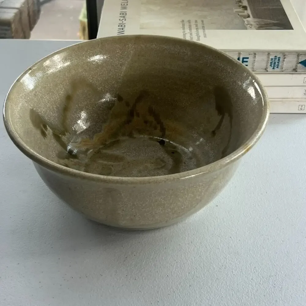Wingfoot Signed Studio Art Pottery Bowl Glazed 9x4